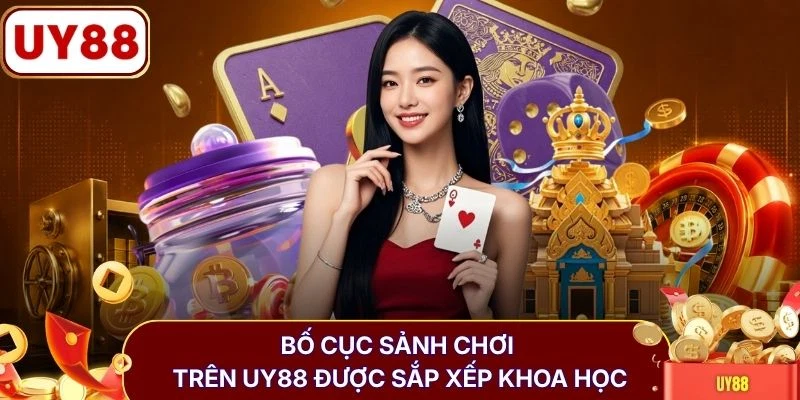 Bố cục sảnh chơi trên UY88 được sắp xếp khoa học